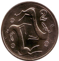 Монета 2 цента. 2004 год, Кипр. UNC Козлы. Монета 2 цента. 2004 год, Кипр. UNC Козлы.