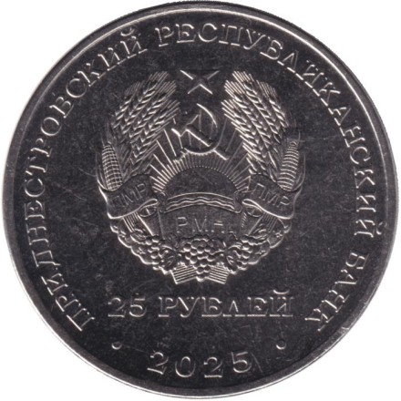 Монета 25 рублей. 2025 год, Приднестровье. 30 лет Конституции ПМР.