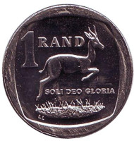 Монета 1 ранд. 2008 год, ЮАР. Газель. Монета 1 ранд. 2008 год, ЮАР. Газель.