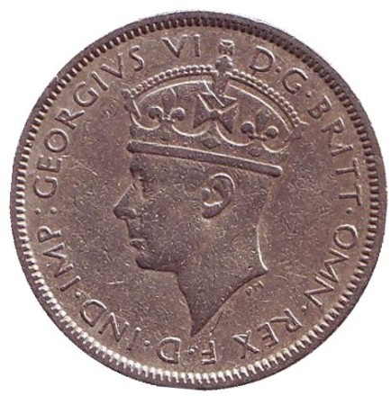 Монета 3 пенса. 1946 год, Британская Западная Африка. (KN). Монета 3 пенса. 1946 год, Британская Западная Африка. (KN).