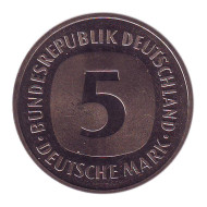 Монета 5 марок. 1985 год (G), Германия. Монета 5 марок. 1985 год (G), Германия.