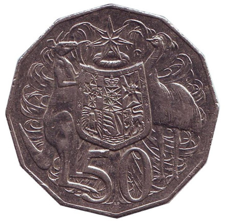 Монета 50 центов. 2010 год, Австралия.
