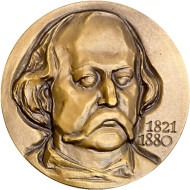 150 лет со дня рождения Гюстава Флобера. ЛМД. Памятная медаль. 1974 год, СССР.