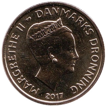 Монета 20 крон. 2017 год, Дания.