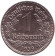 Монета 1 рейхсмарка. 1939 год, Германия (Третий Рейх). (D). Монета 1 рейхсмарка. 1939 год, Германия (Третий Рейх). (D).