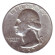 Монета 25 центов. 1952 год, США. (Отметка монетного двора S). Вашингтон. Монета 25 центов. 1952 год, США. (Отметка монетного двора S). Вашингтон.