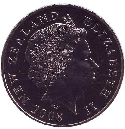 Монета 5 долларов. 2008 год, Новая Зеландия. Лягушка Гамильтона.