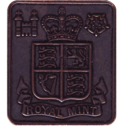 Жетон годового набора монет Великобритании 1987 года. 