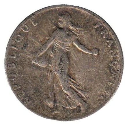 Монета 50 сантимов. 1918 год, Франция. Монета 50 сантимов. 1918 год, Франция.
