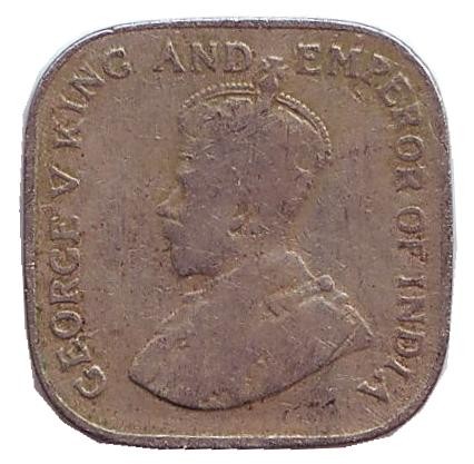 Монета 5 центов. 1912 год, Цейлон.