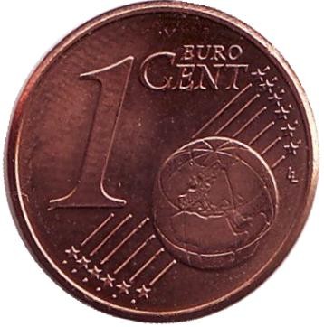 Монета 1 цент. 2000 год, Нидерланды.