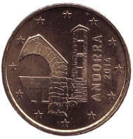 Монета 50 центов. 2014 год, Андорра. Монета 50 центов. 2014 год, Андорра.