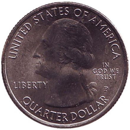 Монета 25 центов (P). 2016 год, США. Форт Молтри. Парк № 35.