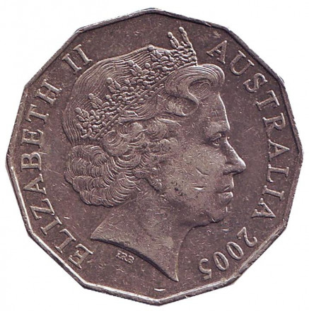 Монета 50 центов. 2005 год, Австралия. XVIII Игры Содружества.