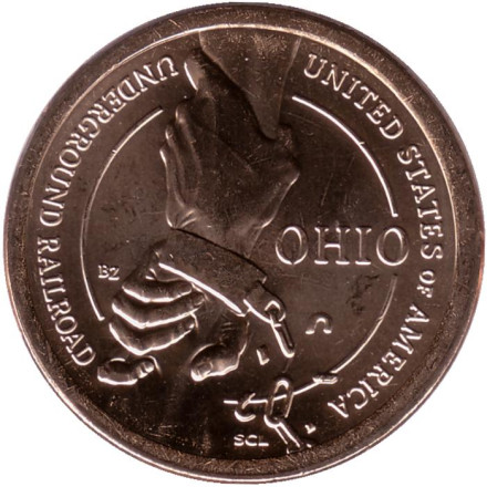 Монета 1 доллар. 2023 год (P), США. Подземная железная дорога. Серия "Американские инновации".