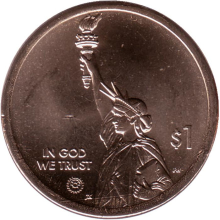 Монета 1 доллар. 2023 год (P), США. Подземная железная дорога. Серия "Американские инновации". Монета 1 доллар. 2023 год (P), США. Подземная железная дорога. Серия "Американские инновации".