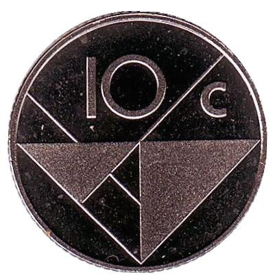 Монета 10 центов. 1994 год, Аруба. UNC.