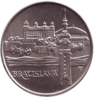 Монета 50 крон. 1986 год, Чехословакия. Братислава. Монета 50 крон. 1986 год, Чехословакия. Братислава.