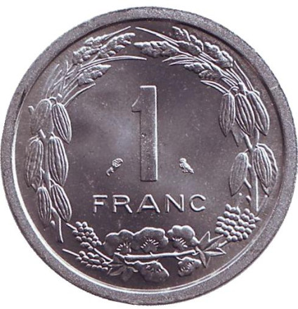 Монета 1 франк. 1969 год, Камерун. Африканские антилопы. (Западные канны).