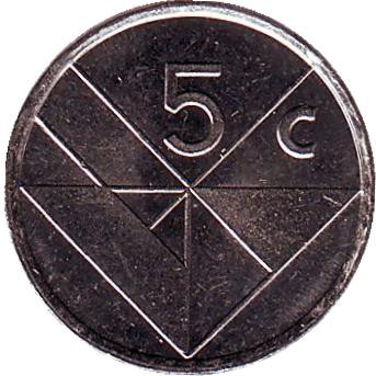 Монета 5 центов. 2003 год, Аруба.