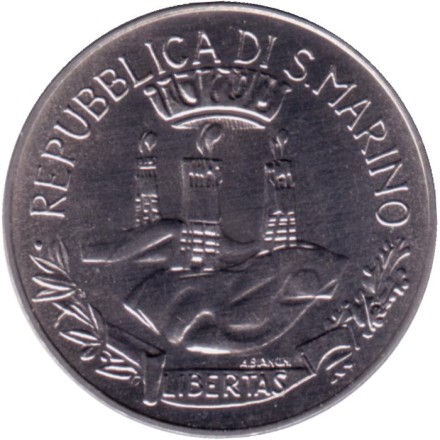 Монета 10 лир. 1982 год, Сан-Марино. Защита и образование детей.