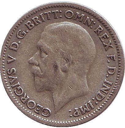 Монета 6 пенсов. 1931 год, Великобритания. Монета 6 пенсов. 1931 год, Великобритания.