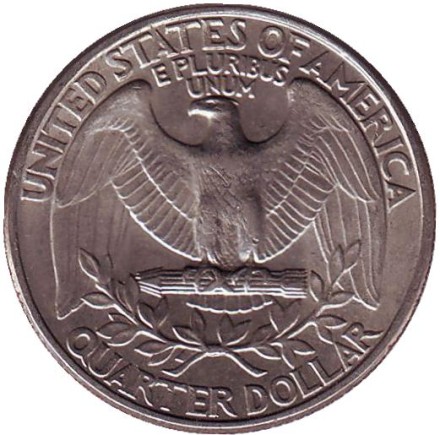 Монета 25 центов. 1978 (D) год, США. Вашингтон. Монета 25 центов. 1978 (D) год, США. Вашингтон.