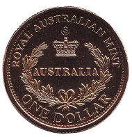 Монета 1 доллар. 2016 год, Австралия. Королевский монетный двор Австралии.  (Отметка: "S").