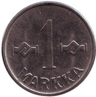 Монета 1 марка. 1956 год, Финляндия. Монета 1 марка. 1956 год, Финляндия.