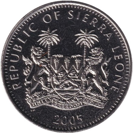 Монета 1 доллар. 2005 год, Сьерра-Леоне. Папа Бенедикт XVI. Монета 1 доллар. 2005 год, Сьерра-Леоне. Папа Бенедикт XVI.