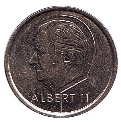 Монета 1 франк. 1996 год, Бельгия (Belgique). Монета 1 франк. 1996 год, Бельгия (Belgique).