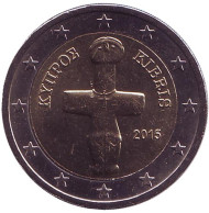 Монета 2 евро. 2015 год, Кипр. Монета 2 евро. 2015 год, Кипр.