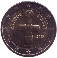 Монета 2 евро. 2015 год, Кипр.