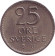 Монета 25 эре. 1970 год, Швеция.