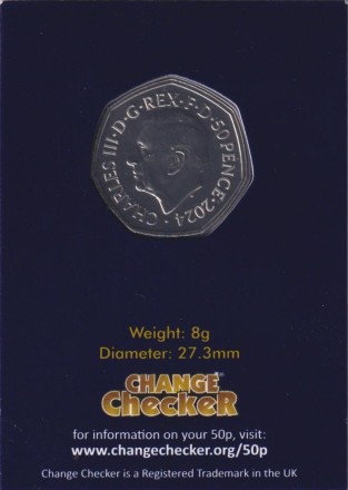 Монета 50 пенсов. 2024 год, Великобритания. Снеговик. В блистере. Монета 50 пенсов. 2024 год, Великобритания. Снеговик. В блистере.