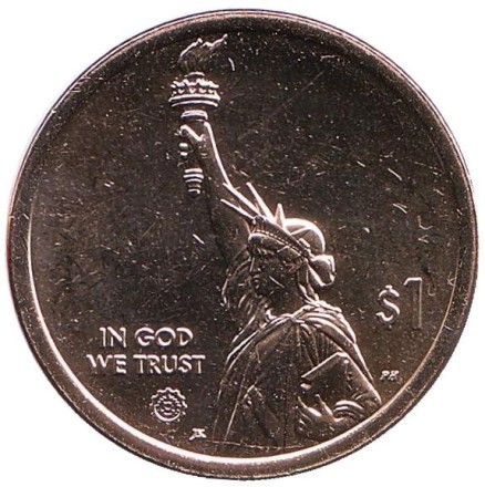 Монета 1 доллар. 2019 год (P), США. Лампа накаливания Т. Эдисона. Серия "Американские инновации". Монета 1 доллар. 2019 год (P), США. Лампа накаливания Т. Эдисона. Серия "Американские инновации".