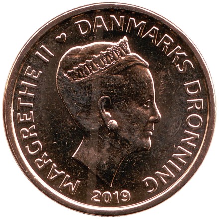 Монета 20 крон. 2019 год, Дания. Монета 20 крон. 2019 год, Дания.