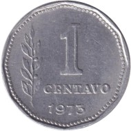 Монета 1 сентаво. 1973 год, Аргентина. Монета 1 сентаво. 1973 год, Аргентина.