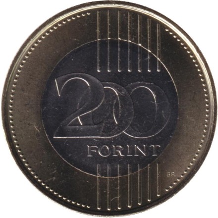 Монета 200 форинтов. 2025 год, Венгрия. 200 лет Венгерской академии наук.