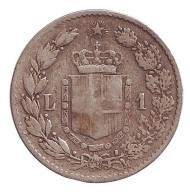 Монета 1 лира. 1887 год, Италия. Монета 1 лира. 1887 год, Италия.