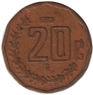 Монета 20 сентаво. 1983 год, Мексика. (Вар. II).