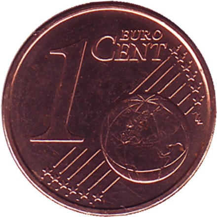 Монета 1 цент. 2009 год, Сан-Марино.