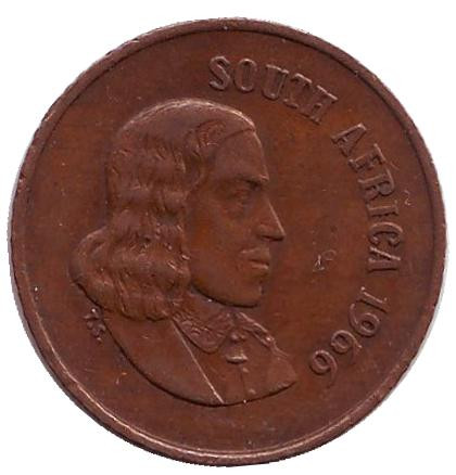 Монета 1 цент. 1966 год, ЮАР. (South Africa) Воробьи. Монета 1 цент. 1966 год, ЮАР. (South Africa) Воробьи.