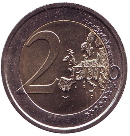Монета 2 евро, 2009 год, Италия. 10 лет Экономическому и валютному союзу. Монета 2 евро, 2009 год, Италия. 10 лет Экономическому и валютному союзу.