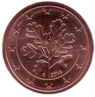 Монета 5 центов. 2014 год (А), Германия. Монета 5 центов. 2014 год (А), Германия.