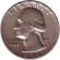 Монета 25 центов. 1956 год, США. (Без отметки монетного двора). Вашингтон. Монета 25 центов. 1956 год, США. (Без отметки монетного двора). Вашингтон.