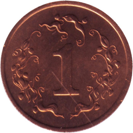 Монета 1 цент. 1988 год, Зимбабве. UNC.