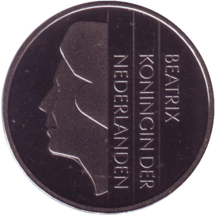 Монета 1 гульден. 1993 год, Нидерланды. BU. Монета 1 гульден. 1993 год, Нидерланды. BU.