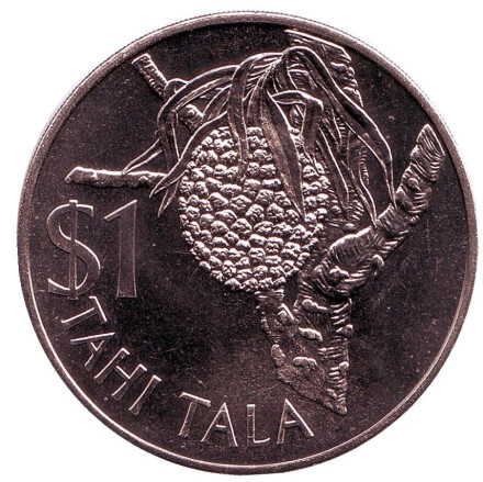 Монета 1 тала. 1978 год, Токелау. Кокос.