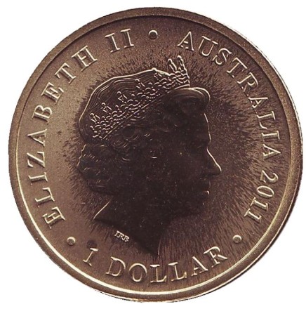 Монета 1 доллар. 2011 год, Австралия. 100 лет Королевскому ВМФ Австралии.